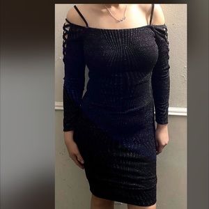 Glittery black dress